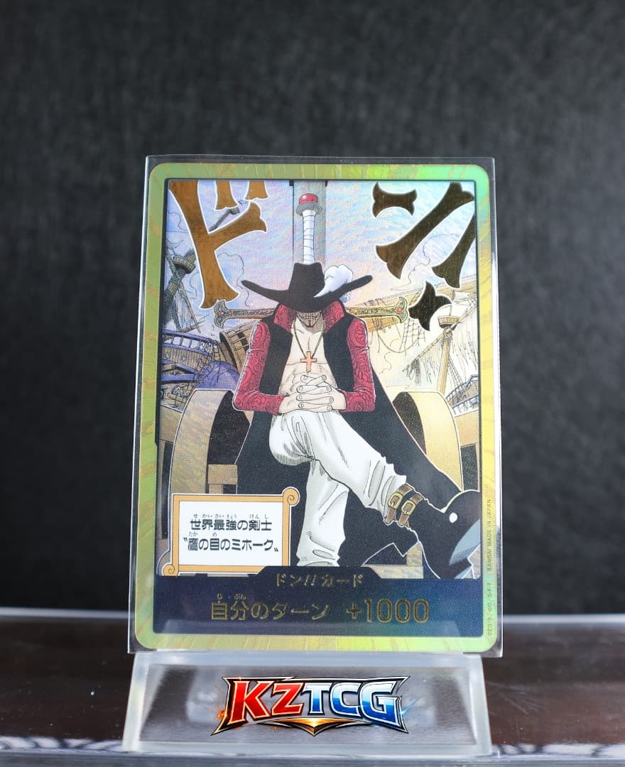 DON !! Card Mihawk Gold Frame The Azure Sea's Seven ONE PIECE Card Japanese