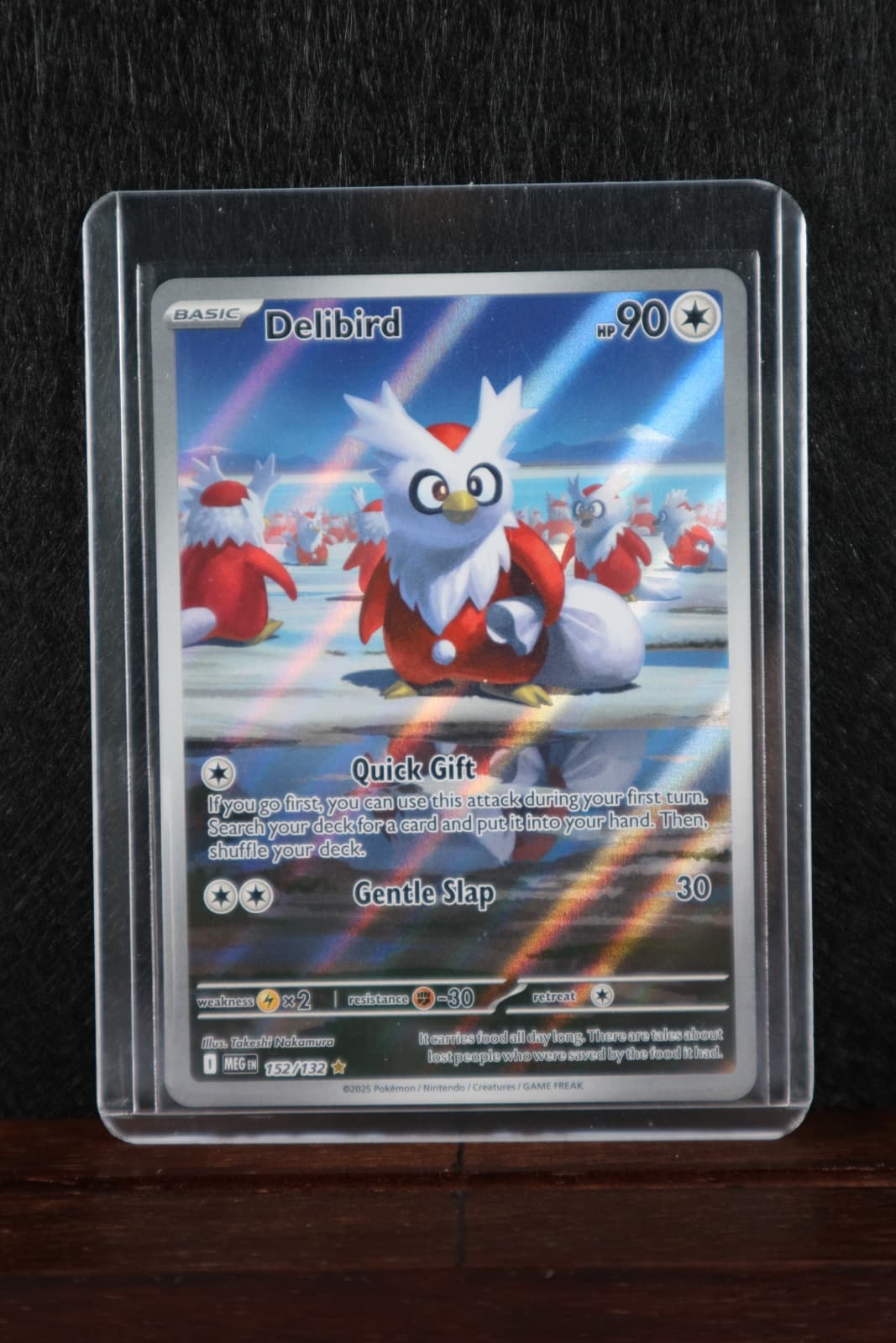 Delibird Illustration Rare 152/132 Mega Evolution MEGen Pokemon Card English Near Mint