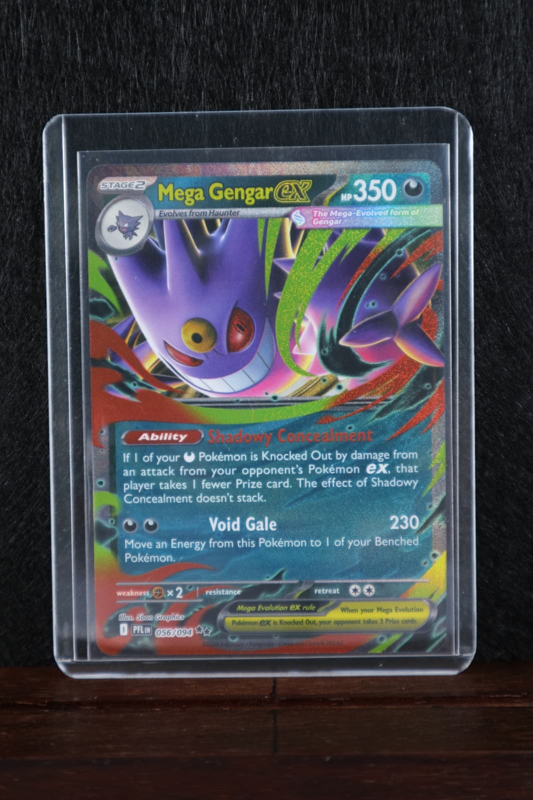Mega Gengar ex Double Rare 056/094 Phantasmal Flames PFLen Pokemon Card English Near Mint