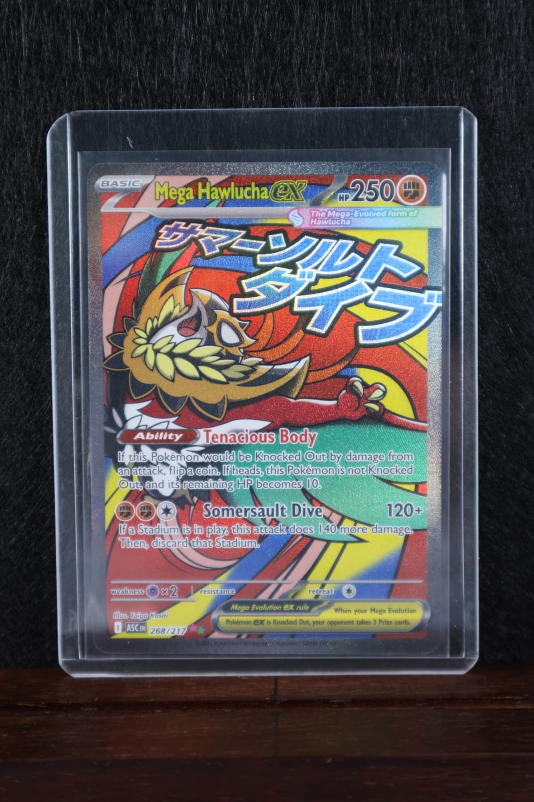 Mega Hawlucha ex Mega Attack Rare 268/217 Ascended Heroes ASCen Pokemon Card English Near Mint