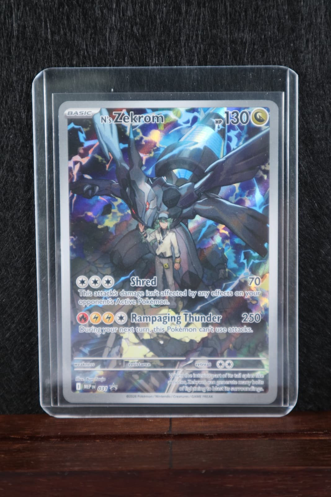 N's Zekrom Black Star Promo 031 Ascended Heroes ETB MEPen Pokemon Card English Near Mint